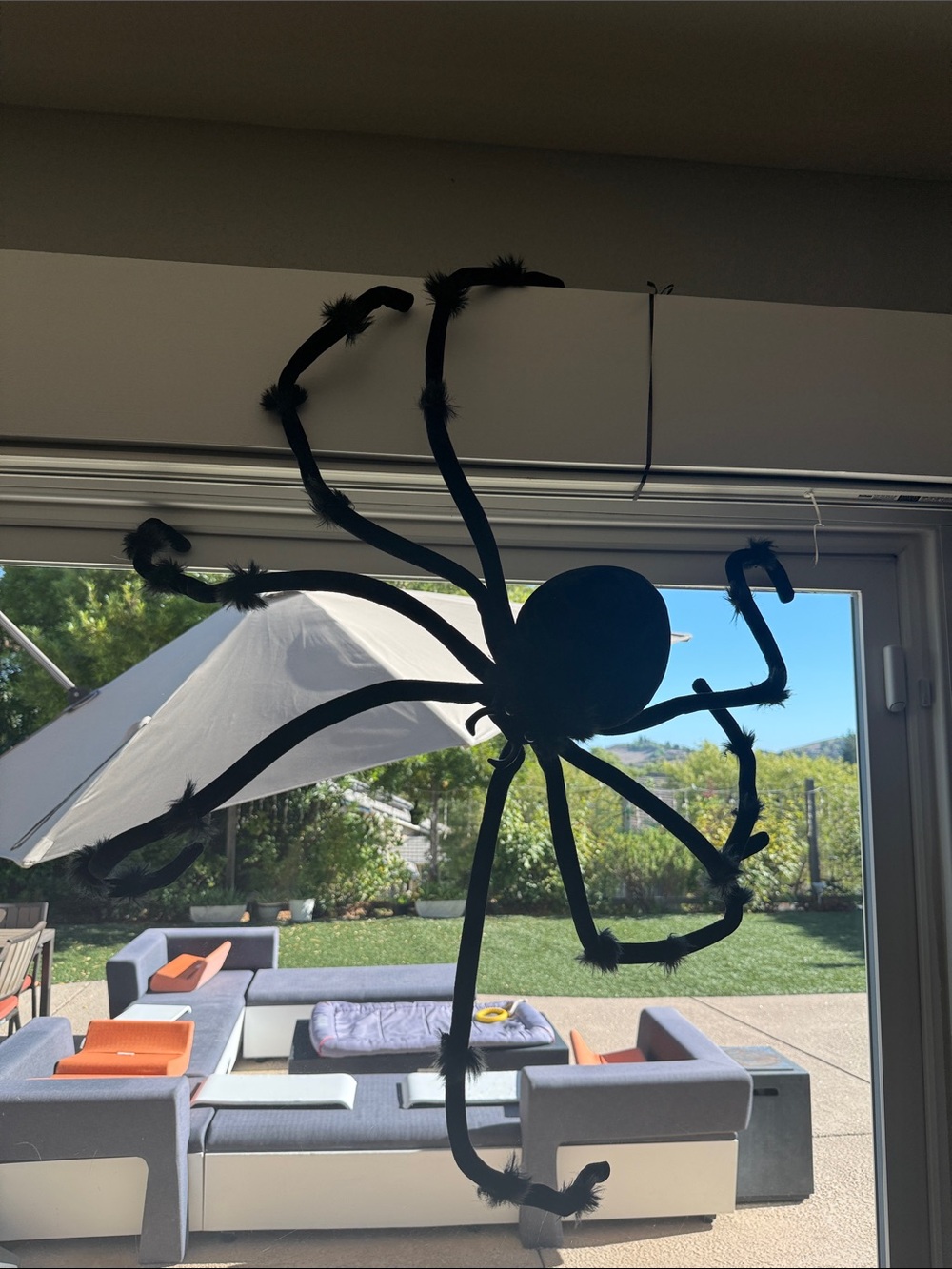 Black Decorative Spider Wall Art - Halloween Home Accent